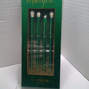 Glamlite Emerald Green Makeup Brush Set